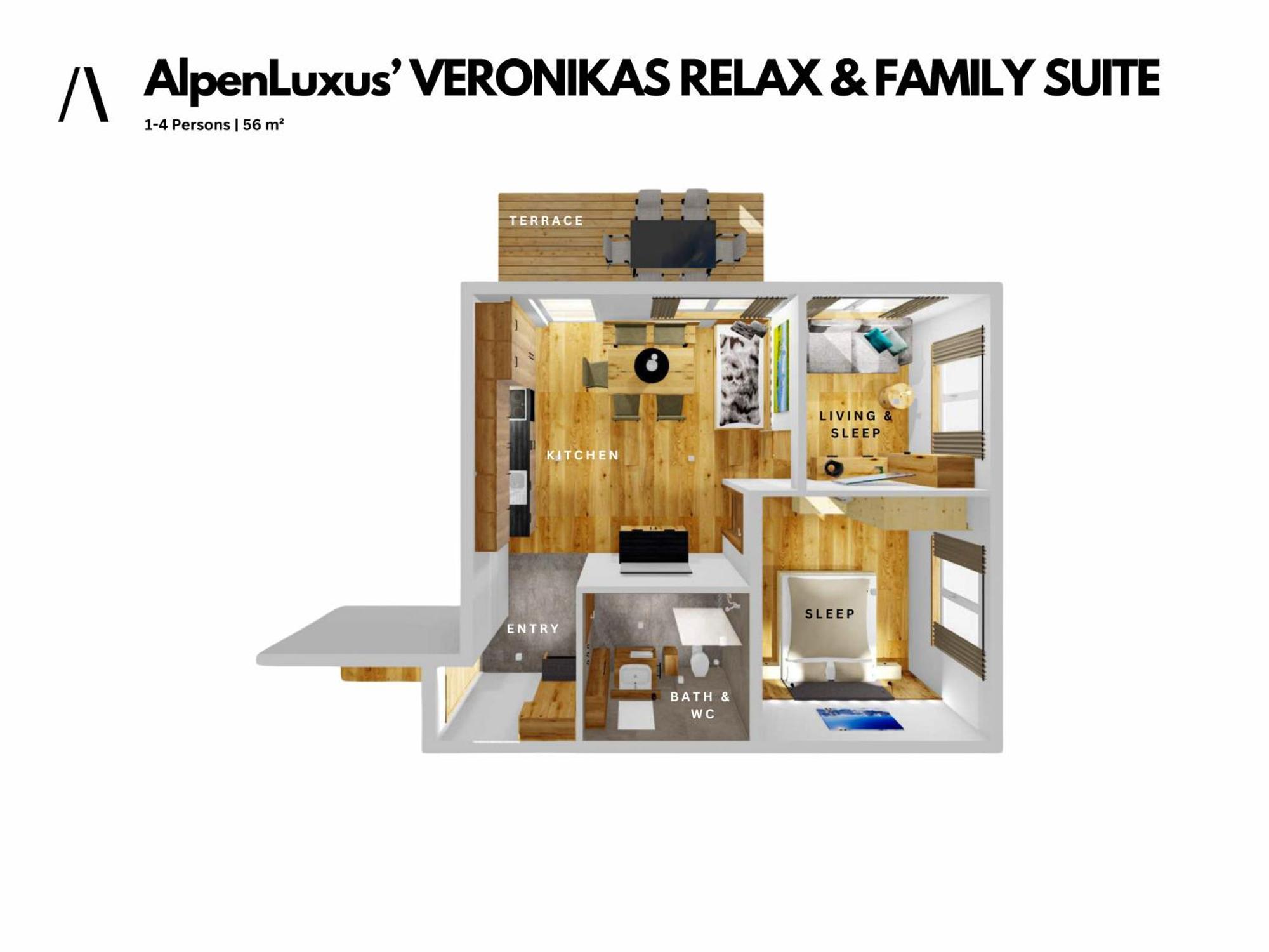 Veronikas Relax & Family Suite - Sun Terrace And Car Park By Alpenluxus Appartements Fügen Exterior foto